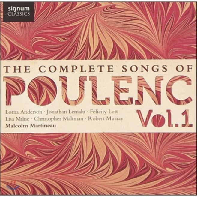 [CD] Malcolm Martineau 풀랑: 가곡 전집 Vol.1 (Poulenc: The Complete - Metamorphoses A Sa Gui...