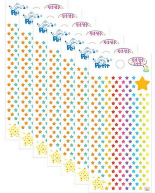 쁘띠팬시 에폭시스티커 튕클튕클 별 1탄 DA5156B, 35개