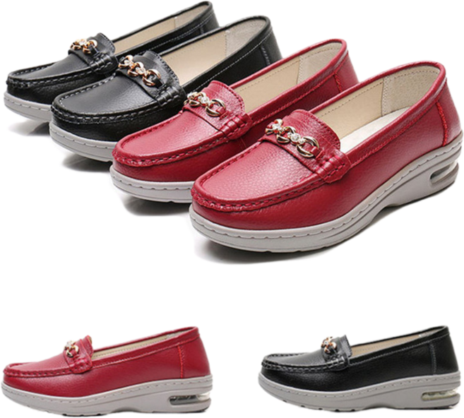 Montheria 천연 가죽백세건강 에어볼컴포트화 효도화