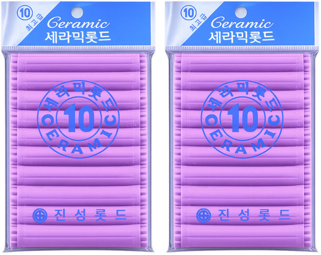오라이브 진성 셀프파마 세라믹 헤어 롯드 10호, 2개, 핑크