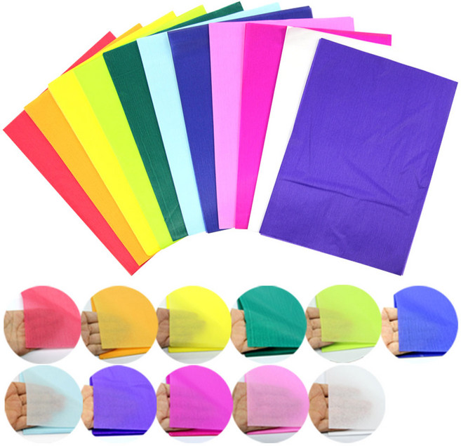 [동화오피스] 칼라 습자지 색화지 꽃볼 카네이션 포장재료 200매, 주황