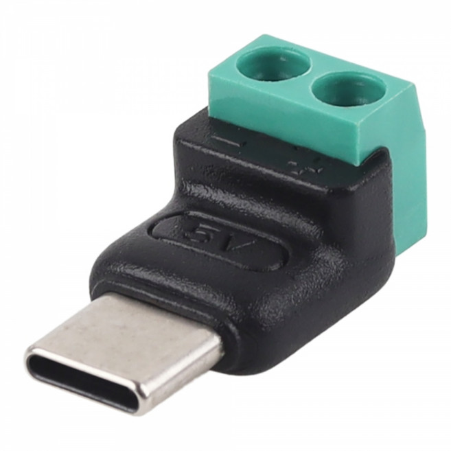 강원전자 USB-C / 2핀 터미널 블록 전원 추출 젠더 NM-TG17