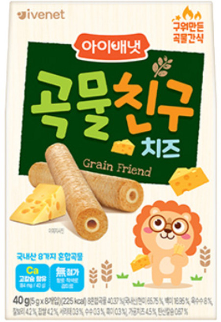 아이배냇 곡물친구, 치즈, 40g, 1개