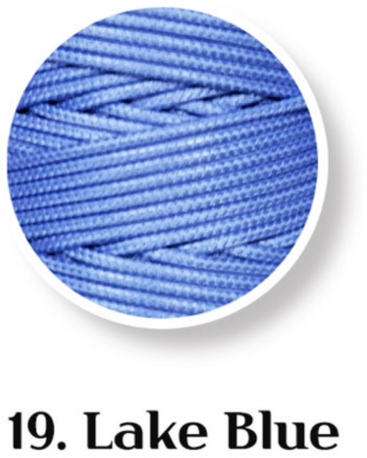 2.0mm 100yard 아티피셜 레더실 인조 가죽실 라탄공예 라탄실 뜨개실 코팅실, 19. Lake Blue, 1개