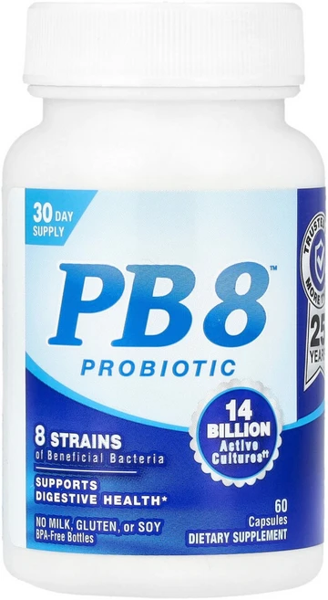 뉴트리션나우 PB 8 프로바이오틱 140억 캡슐 60정(캡슐당 70억), 1개, 60정 - 쿠팡