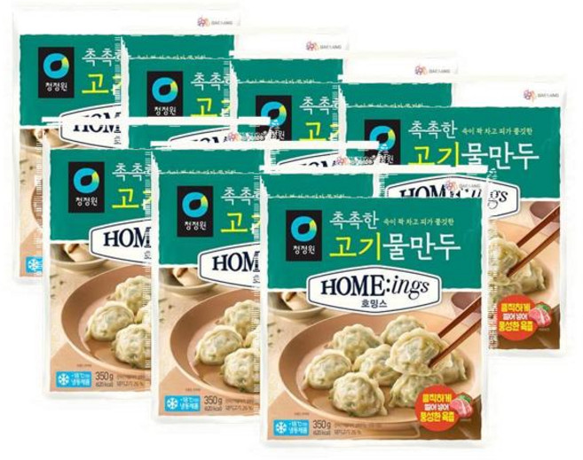 청정원 호밍스 촉촉한 고기 물만두, 7개, 350g