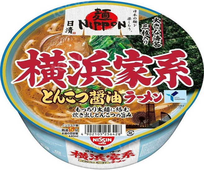 닛신 NIPPON 요코하마 이에케 돈코츠라멘 (된장) 컵라면 119g, 1개