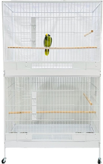 대형 앵무새 2단 새장 뉴기니아 아마존 회색 코카투 사육장, 1개