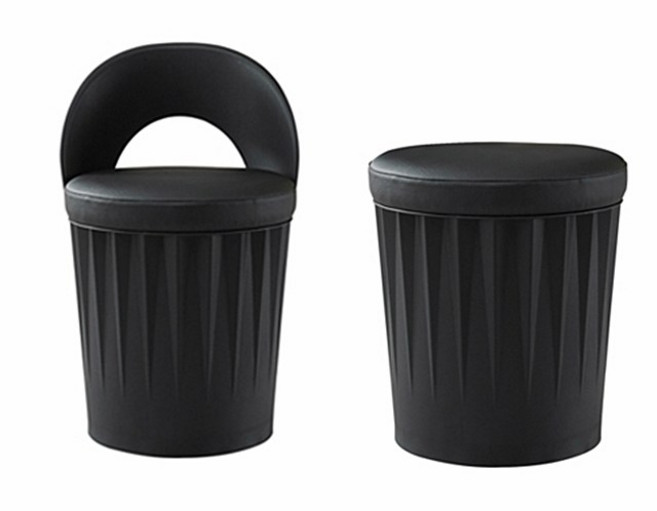 식당 업소용 주방 백종원 깡통 수납 보조 드럼통 의자, 레드, A.일반형 블랙