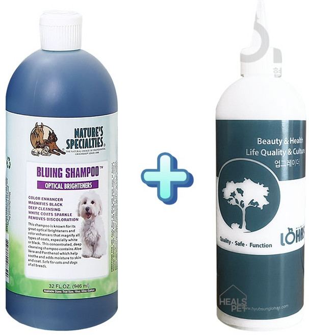 협성로하스 블루잉 샴푸 946mL+희석통 대용량 강아지 비숑 백모 화이트닝, 1개, 946ml
