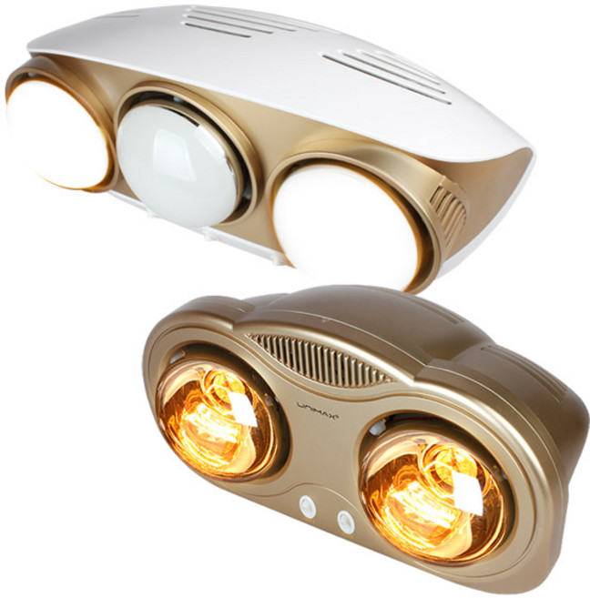 유니맥스 1초 순간발열 욕실난방기 욕실 화장실 벽걸이 전기히터 2구/3구