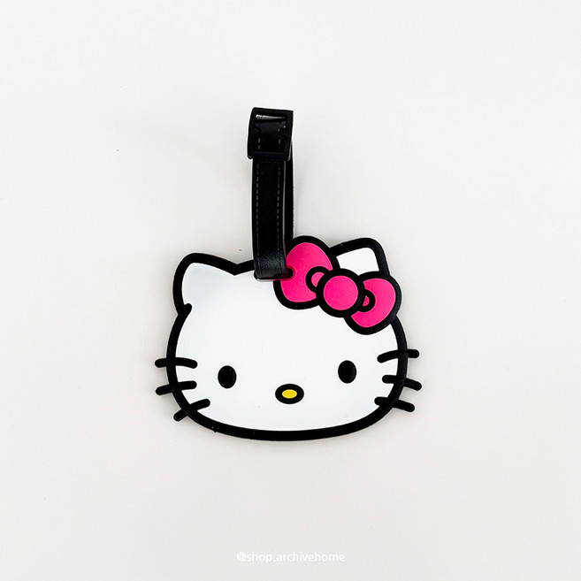 헬로 키티 태닝 여행 가방 골프백 이름표 러기지택 캐리어 네임택