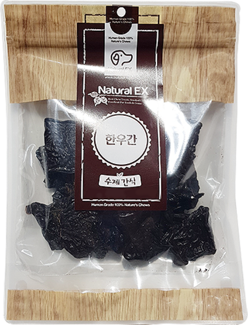수제간식 네츄럴EX 애견간식모음 자연건조 애견간식, 한우간, 200g, 1개