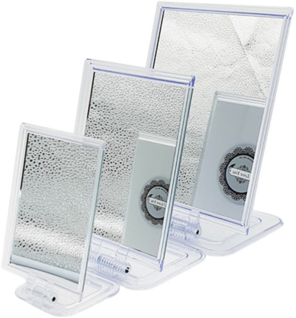 국내생산 신사각 탁상 스탠드 거울 (10cm X 13cm 소) 색상랜덤, 랜덤발송, 1개