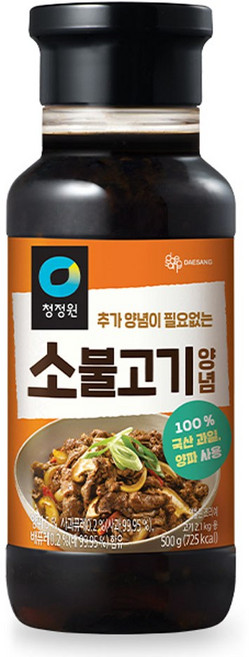 청정원 명가 소불고기 양념, 500g, 1개
