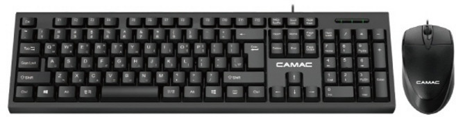 (CAMAC) 유선 데스크탑세트 CMK-200(블랙) (키보드USB/마우스USB), 일반형, 블랙, CMK-200