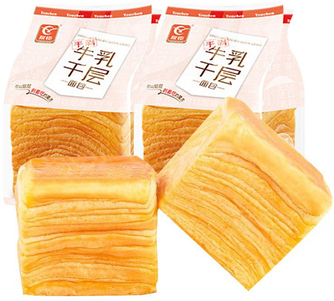 천겹 토스트 우유 찢어먹는 티슈브레드 밀푀유 식빵 뜯어먹는, 우유 밀푀유 토스트 6팩, 1개