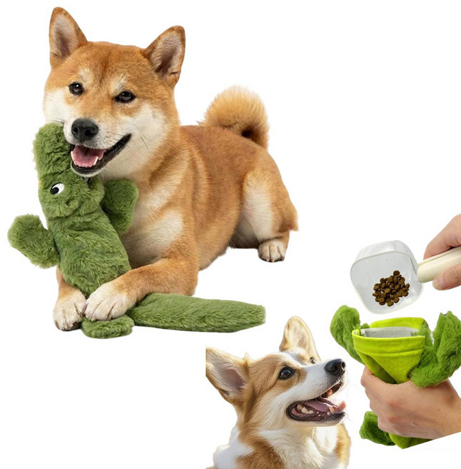Shipshape 강아지장난감 DIY 삑삑이 셀프칫솔 강아지 노즈워크 지능개발 장난감, 1개, 그린
