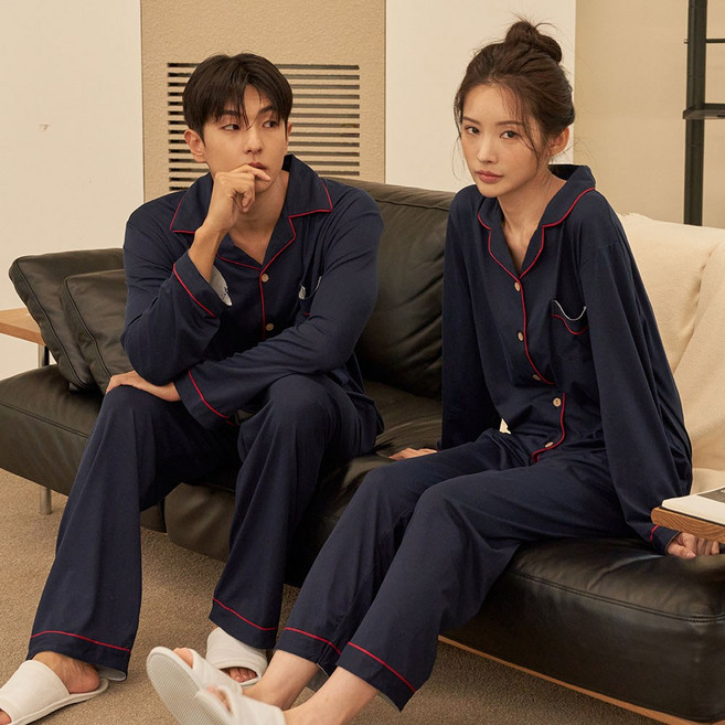 도씨 [2pack] 소프킨 모노 커플 잠옷 세트