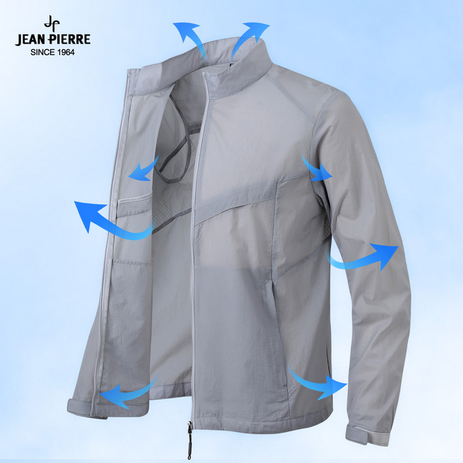 쟌피엘 여름 백화점용 남성 고급 경량 골프 바람막이점퍼 메쉬 골프점퍼 골프자켓 골프웨어 신사점퍼 중년점퍼