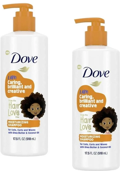 도브 키즈 케어 헤어 러브 모이스처라이징 샴푸 Dove Kids Hair Love, 2개, 518ml - 쿠팡