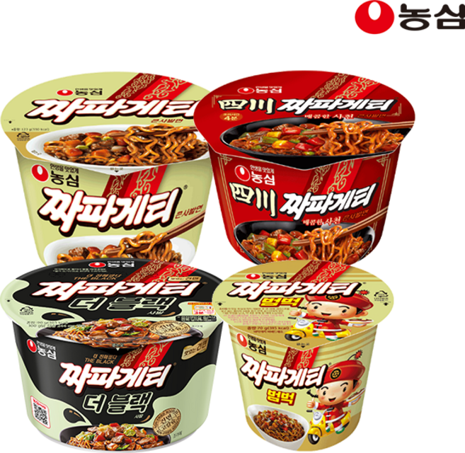 농심 짜파게티 용기면 마스터 컬렉션 (짜파게티큰사발4+짜파게티더블랙2+사천짜파게티큰사발4+짜파게티범벅6), 농심 짜파게티 용기면 마스터 컬렉션 (짜파게티큰사발4+