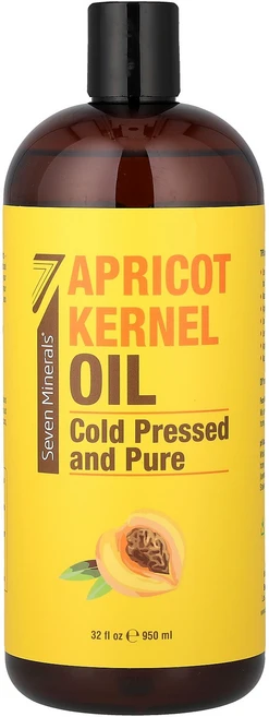 Seven Minerals 살구 커넬 오일 냉압착 및 천연 성분 무향 950ml(32fl oz) Minerals (세븐 미네랄), 1개, 950ml - 쿠팡