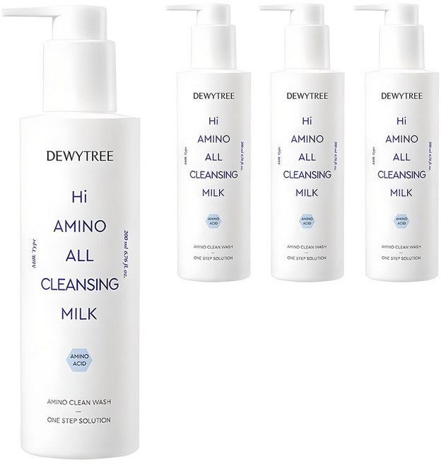 듀이트리 하이 아미노 올 클렌징 밀크, 200ml, 4개