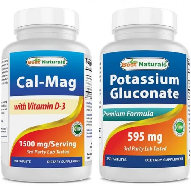 칼슘마그네슘 비타민 D3 1500mg 글루코네이트 칼륨 595mg 함유 칼슘 마그네슘, 1개 - 쿠팡