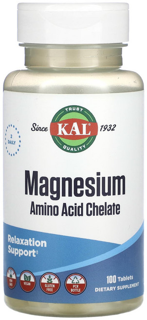 KAL 마그네슘 아미노산 킬레이트 100정, 1개