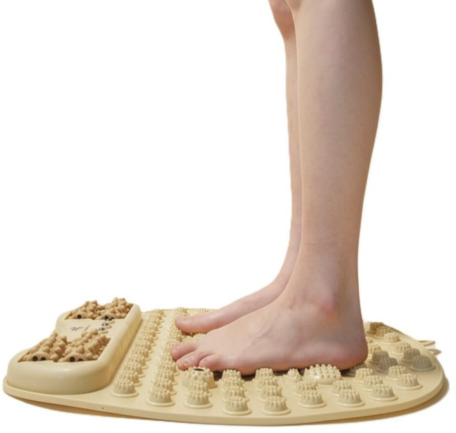 이프헬스 혈액순환 데일리 시원한 발바닥 건강 마사지 지압매트, 베이지, 1개