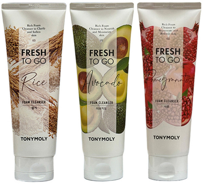 토니모리 프레쉬투고 폼 클렌저 3종세트 (아보카도170ml+석류170ml+쌀겨170ml), 1, 170ml