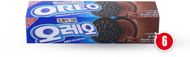 오레오 초콜릿 크림 샌드, 100g, 6개