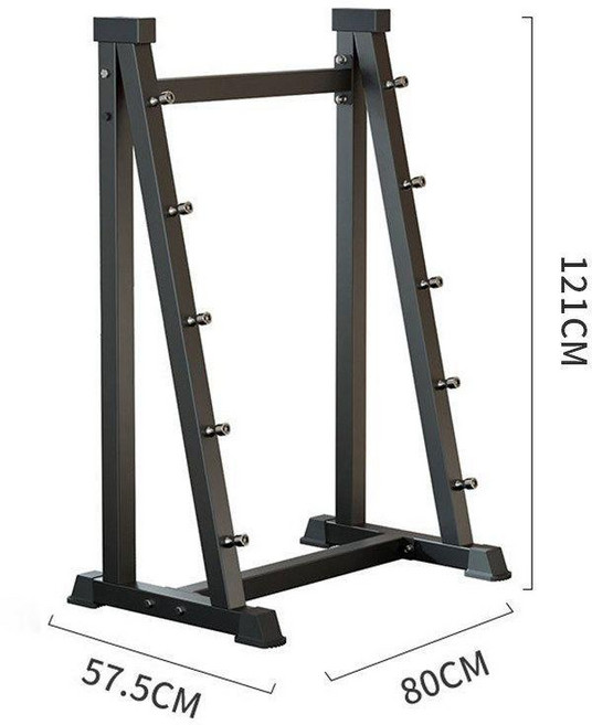 원판거치대 이지바 바벨봉 지지대 덤벨 바벨거치대, 5단 랙 블랙, 1개, 1g