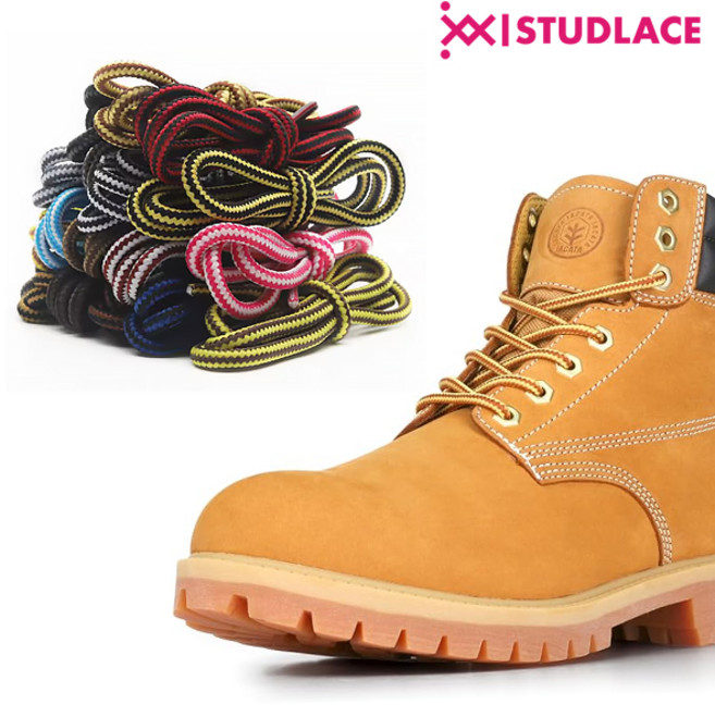 스터드레이스Stripe Style 라운드형 둥근 신발끈 운동화 등산화 워커 신발끈(국내 최다 색상 및 길이)