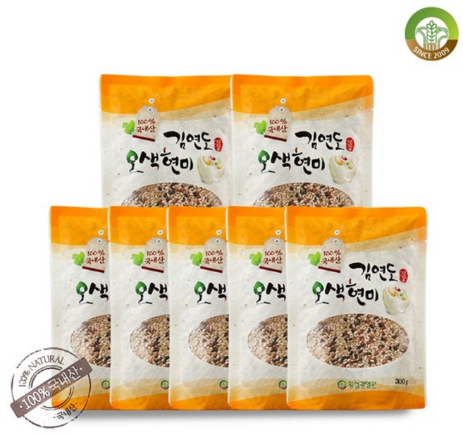 [김연도혼합곡] 웰빙 오색현미 300g x 7봉, 1개