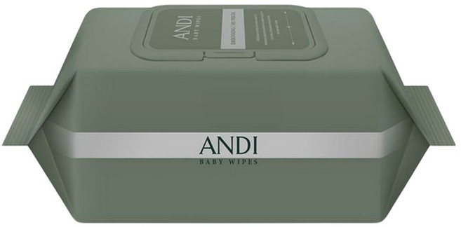 안디 시그니처 저자극 대용량 아기물티슈 캡형 50평량 102개입 20세트, 50g