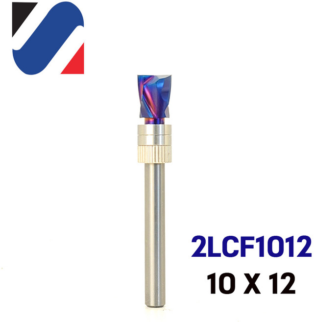 트리머 하부 베어링비트 2LCF10X12 2날 컴프레션비트 초경 드라이월 커터날 트리머날, 1개