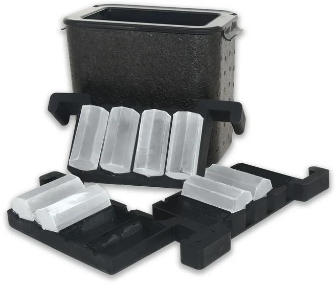 투명 얼음 볼 메이커 몰드 8개 실리콘 위스키 트레이 기포 없는 큐브 2인치 상자, 8 pcs Cylinder