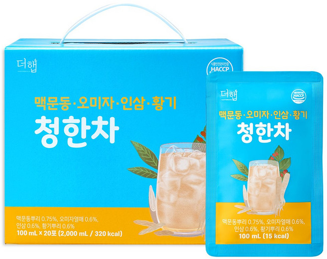 4위 - 더햅 청한차 생맥 운동 야외근무 여름 건강차, 1박스, 20개입, 100ml