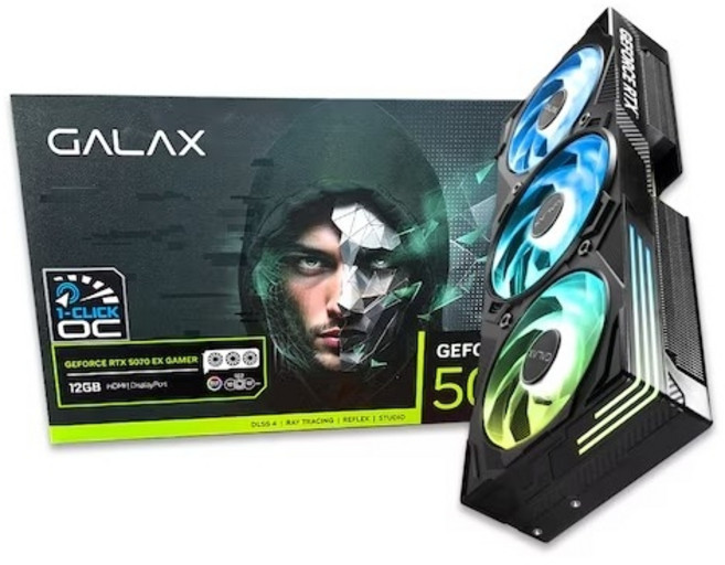 갤럭시 갤럭시 GALAX 지포스 RTX 5070 EX GAMER BLACK OC D7 12GB