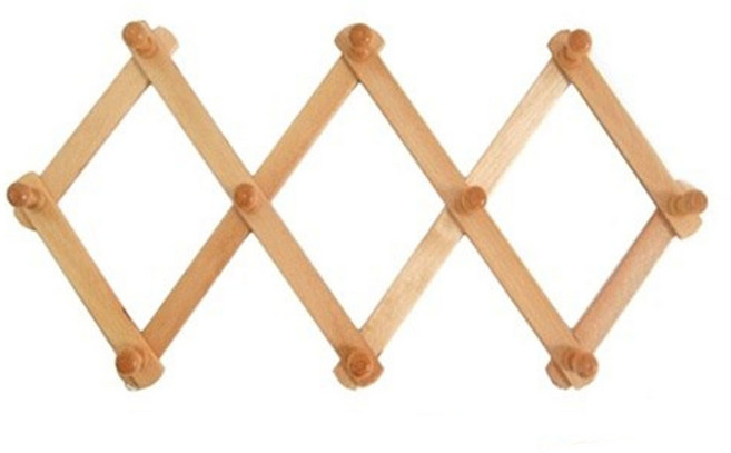 자바라 옷걸이 가방 모자 나무 벽면 행거, 1개, 상세페이지 참조