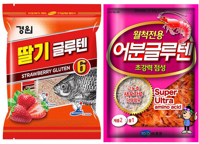 999피싱 민물 낚시 떡밥 세트 경원 딸기 글루텐 토코 월척 어분 글루텐, 1개