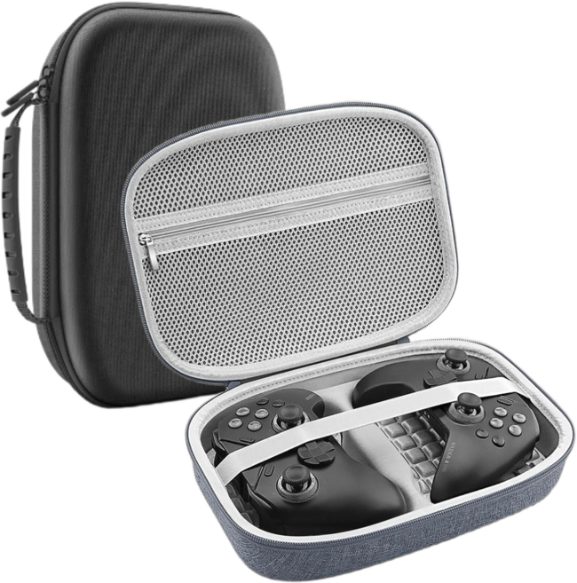 듀얼 컨트롤러 보관함 케이스 스위치 2 Pro 컨트롤러용 캐링백 2구 Thunderobot GameSir Flydigi Betop 4 Pro Asura 호환, 1개, 블랙