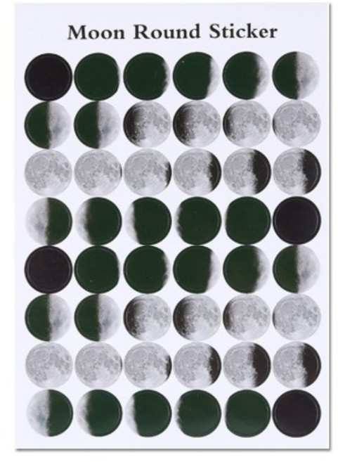달의위상변화스티커(10매입), 1개