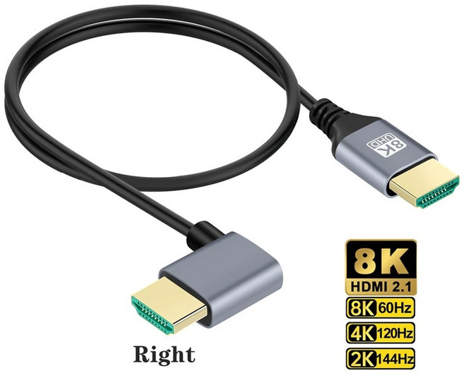 DS X6 TV 케이블 TO PC 카메라 HD 태블릿 90 1V 디지털 미니 호환 8K 각도 5K, 5m, HD M M Right