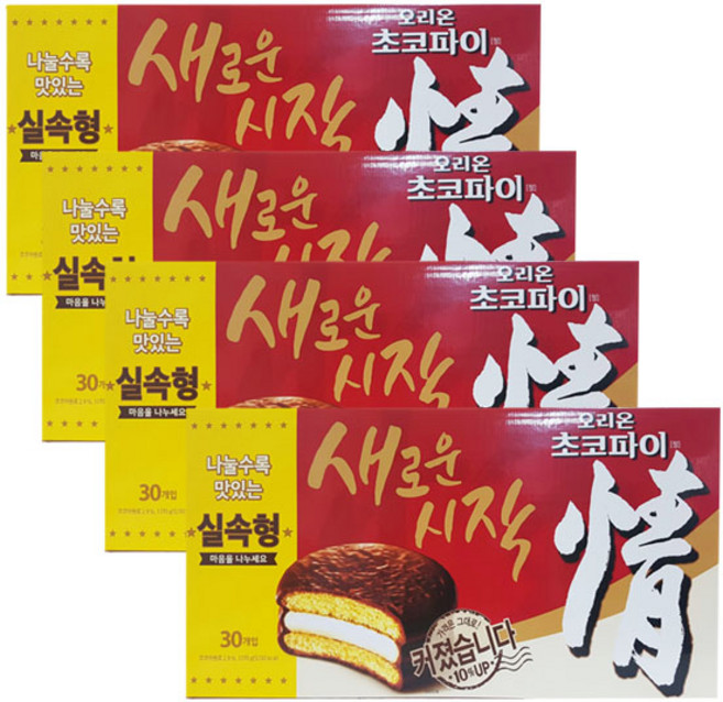 오리온 초코파이 30입 1170GX4입, 1.17kg, 4개