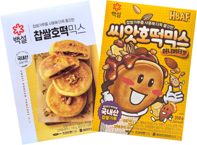 백설 찹쌀호떡믹스400g+씨앗호떡믹스 허니버터맛 310g