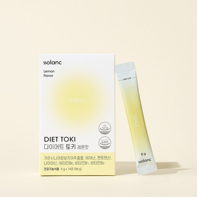 쏠랑 다이어트 토키 레몬맛 크런치 가르시니아 1 000mg, 1박스, 14회분