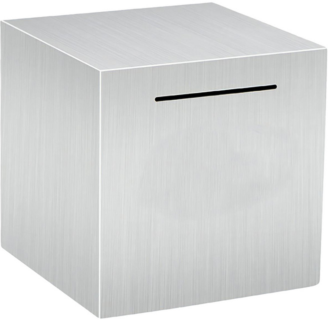 열 수 없는 저금통 목표 채워서 깨는 스테인리스 스틸 머니 뱅크 상자형 Piggy Bank 지폐 돼지저금통 Money box, 1개